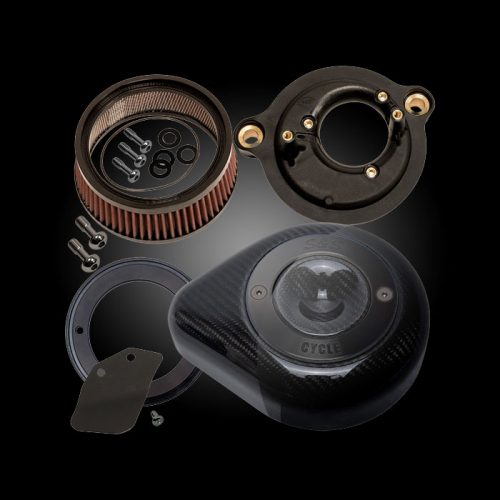 S&S Cycle Stealth Air Cleaner with Carbon Fiber Teardrop Cover