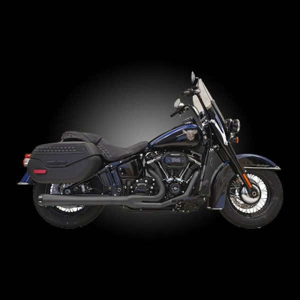 Bassani 1S91RB Road Rage 2-Into-1 Black for 2018-Newer Heritage Classic and Deluxe Models