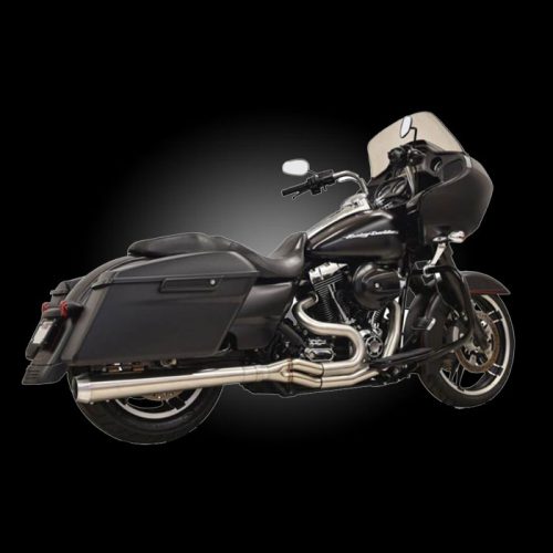 Bassani 1F11SS Road Rage lll Long Stainless Megaphone 2-Into-1 Exhaust for 1995-2016 Touring