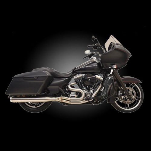 Bassani 1F18SS Road Rage lll Long Stainless Straight-Can 2-Into-1 Exhaust for 1995-2016 Touring