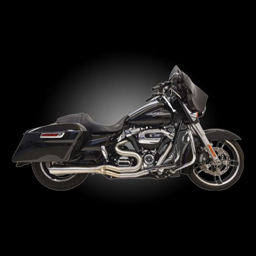 Bassani 1F22SS Road Rage lll Mid-Length Stainless 2-Into-1 Exhaust for 2017-Newer Touring