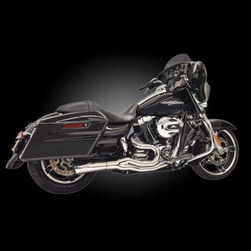Bassani 1F62C Road Rage ll Chrome Mid-Length 2-Into-1 Exhaust for 2007-2016 Touring