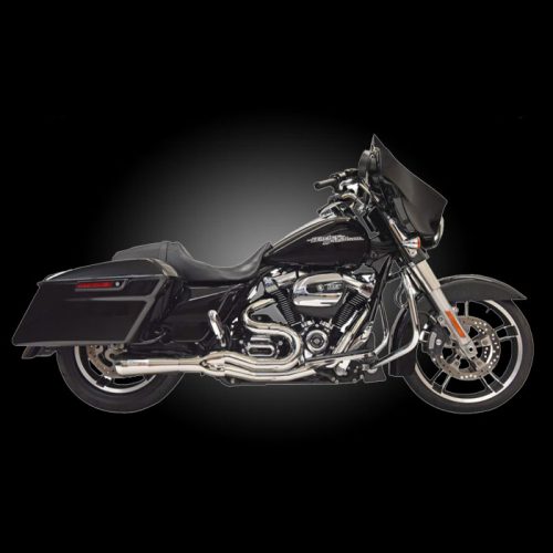 Bassani 1F72C Road Rage ll Chrome Mid-Length 2-Into-1 Exhaust for 2017-Newer Touring