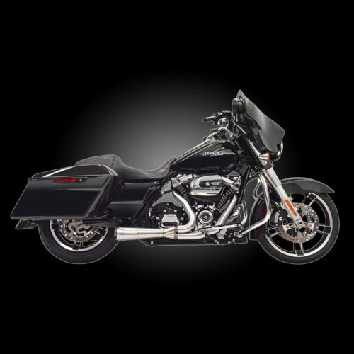 Bassani 1F42SS Short Road Rage 2-Into-1 Stainless Exhaust for 2017-Newer Touring