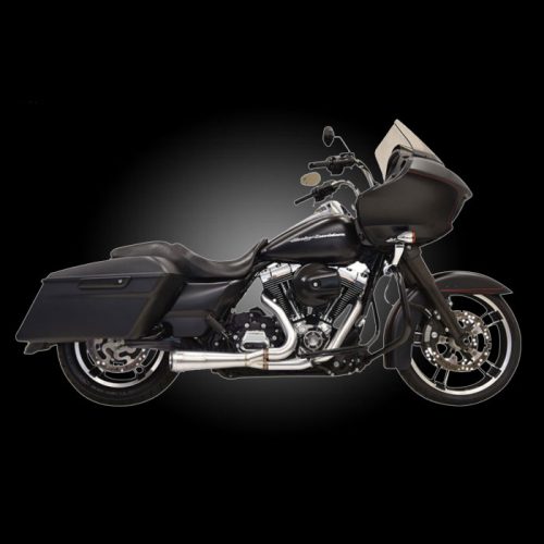 Bassani 1F52SS Short Road Rage 2-Into-1 Stainless Exhaust for 1995-2016 Touring