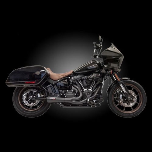 Bassani 1S74B Short Ripper 2-Into-1 Black Exhaust for 2022-Newer Low Rider ST 