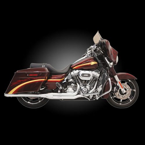 Bassani FLH-737 Road Rage 2-Into-1 Chrome Exhaust for 2010-2016 Touring