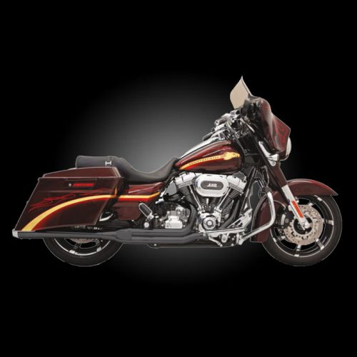 Bassani FLH-737B Road Rage 2-Into-1 Black Exhaust for 2010-2016 Touring
