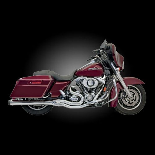 Bassani FLH-767 Road Rage ll Mega Power 2-Into-1 Chrome Exhaust for 1995-2016 Touring