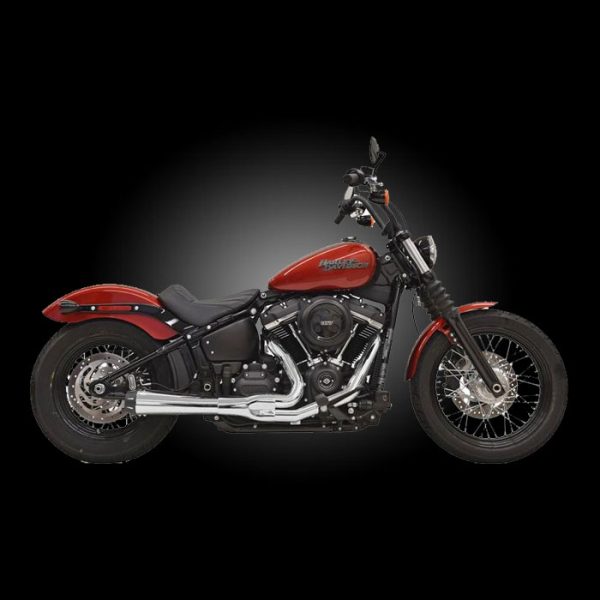 Bassani 1S72R Road Rage 2-Into-1 Exhaust for 2018-Newer Softails - Chrome