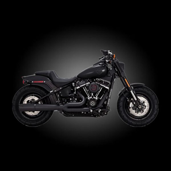 Vance & Hines 47387 Pro Pipe 2-Into-1 Black Exhaust for 2018-Newer Softails