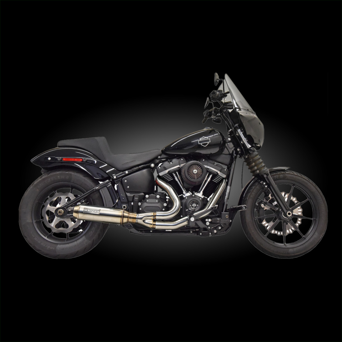 Bassani 1S77SS Super Bike 2-into-1 Exhaust System with 4